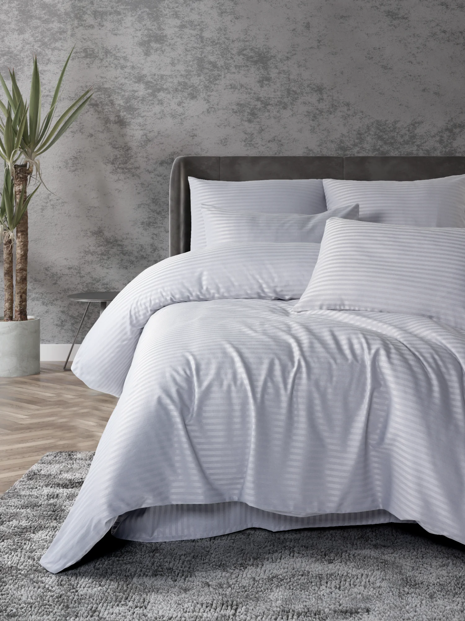 Satin Duvet Cover - Grey